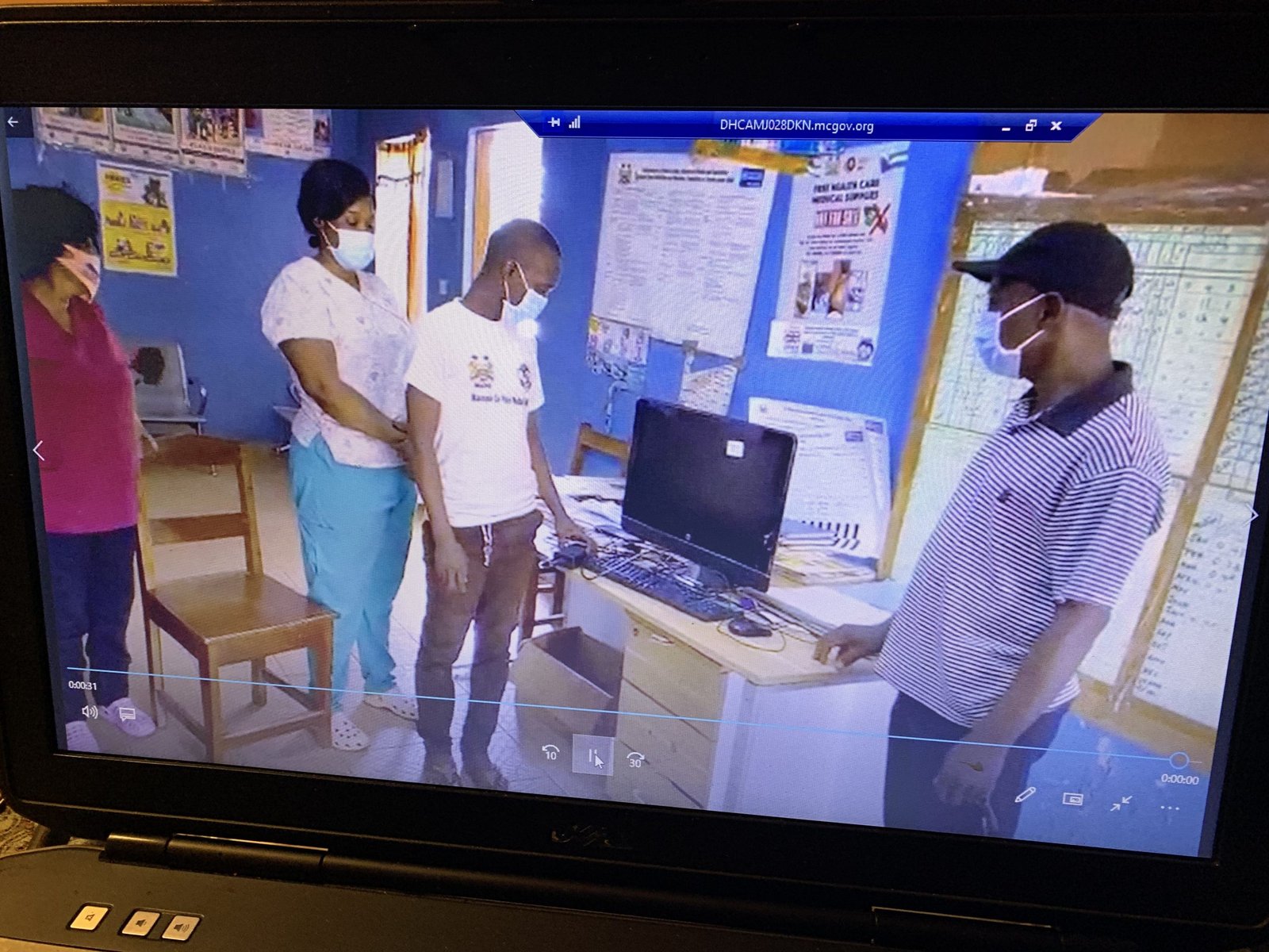 Photo of Computer donation to the Health Clinic